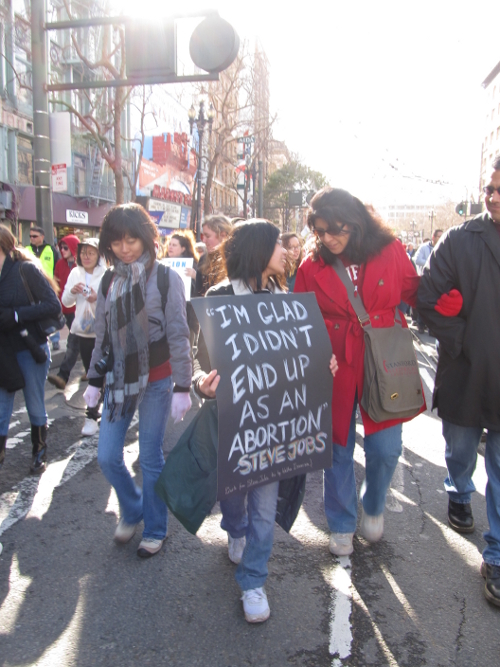 I'm glad I didn't end up as an abortion - Steve Jobs